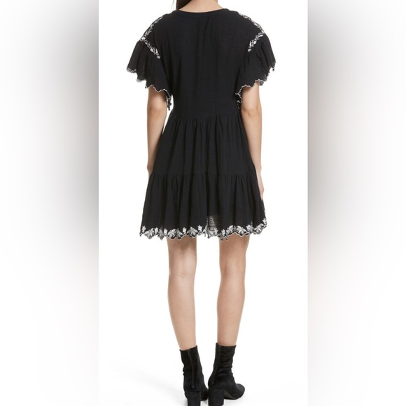 NEW Free people Santiago Embroidered Minidress Black Size S - Picture 4 of 10